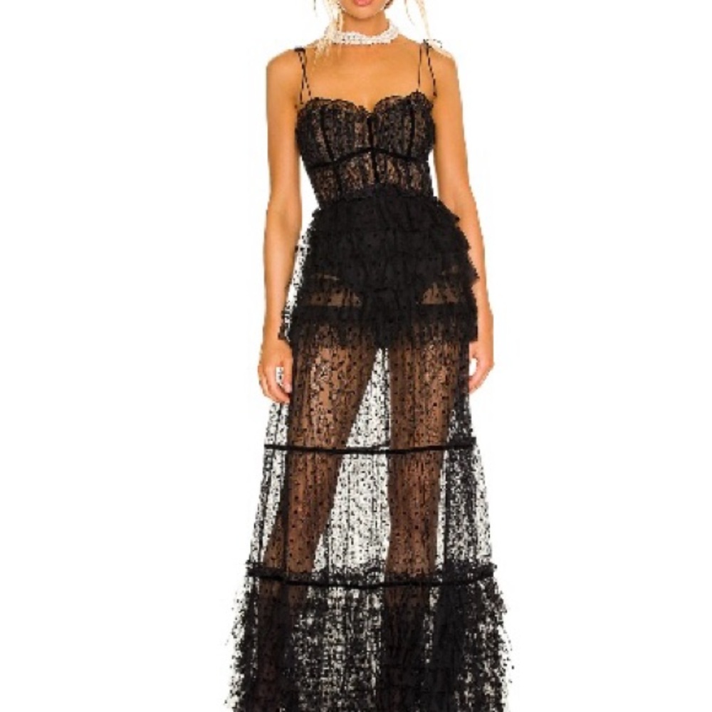 Elegant Black Sheer Gown